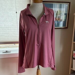 PINK Victoria's Secret Mauve Quarter-Zip Sweatshirt